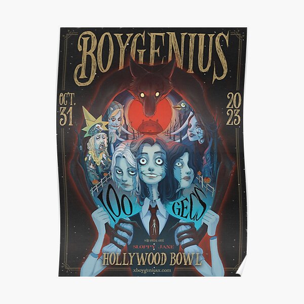 Boygenius live at Hollywood Bowl, Halloween 2023, poster Poster RB0208 product Offical boygenius Merch