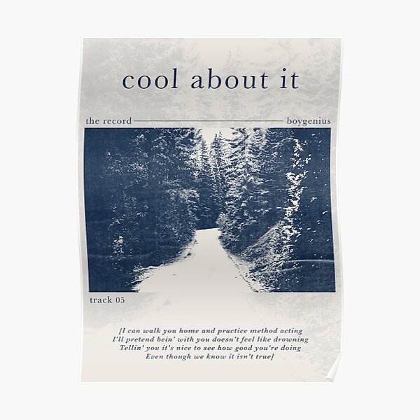 cool about it by boygenius Poster RB0208 product Offical boygenius Merch