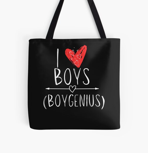 i love boys (boygenius) i love Heart (boygenius)  All Over Print Tote Bag RB0208 product Offical boygenius Merch