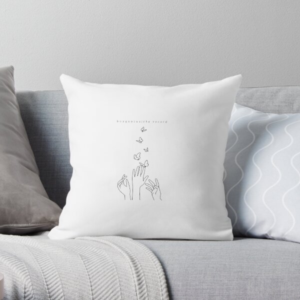 boygenius -- "the record" cover line art Throw Pillow RB0208 product Offical boygenius Merch