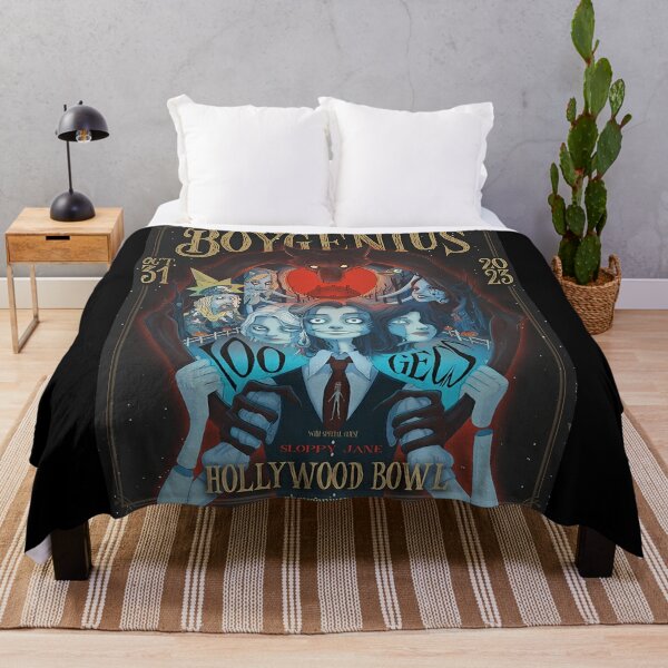 Boygenius live at Hollywood Bowl, Halloween 2023, poster Throw Blanket RB0208 product Offical boygenius Merch