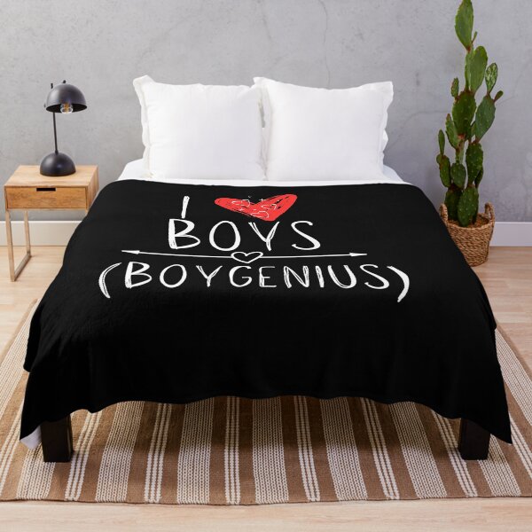 i love boys (boygenius) i love Heart (boygenius)  Throw Blanket RB0208 product Offical boygenius Merch