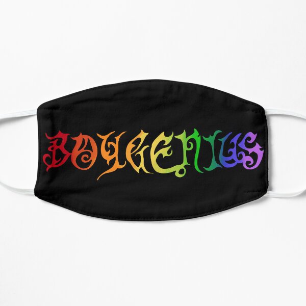 Boygenius Pride Logo (black background) Flat Mask RB0208 product Offical boygenius Merch